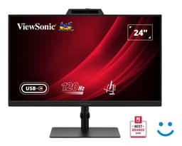 ViewSonic VG2441V - LED monitor - 24" (23.8" viewable) - 1920 x 1080 Full HD (1080p) @ 120 Hz - IPS - 250 cd/m� - 1500:1 - 4 ms - HDMI, DisplayPort, USB-C - speakers