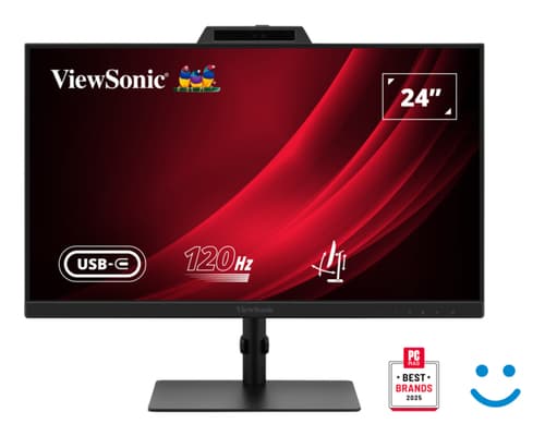 ViewSonic VG2441V - LED monitor - 24" (23.8" viewable) - 1920 x 1080 Full HD (1080p) @ 120 Hz - IPS - 250 cd/m� - 1500:1 - 4 ms - HDMI, DisplayPort, USB-C - speakers