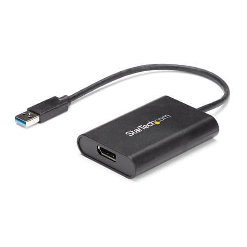 StarTech.com USB 3.0 to DisplayPort Adapter - 4K 30Hz - External Video & Graphics Card - Dual Monitor Display Adapter - Supports Windows (USB32DPES2) - DisplayPort adapter - TAA Compliant - USB Type A (M) to DisplayPort (F) - USB 3.0 - 20 cm - 4K30Hz (3840 x 2160) support - black