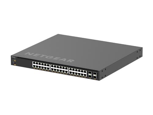 NETGEAR AV Line M4350-36X4V - Switch - L3 - Managed - 36 x 100/1000/2.5G/5G/10GBase-T (PoE++) + 4 x 1/10/25 Gigabit SFP28 - front to back airflow - rack-mountable - PoE++ (280 W)