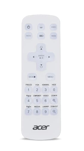 Acer Consumer - Universal remote control - 25 buttons - white — view 3