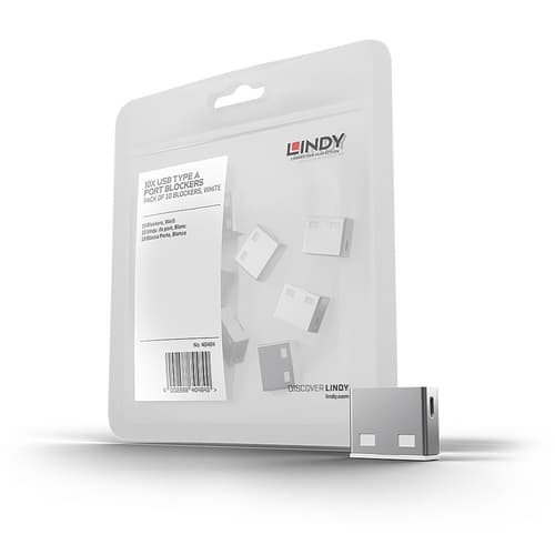USB PORT BLOCKERS PACK OF 10 WHITE — view 1