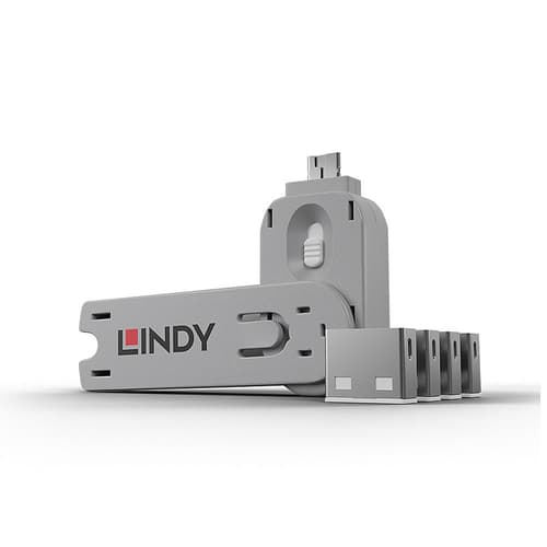 USB PORT KEY PACK OF 4 BLOCKERS WHT — view 1