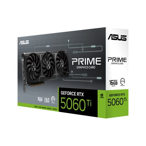 ASUS PRIME GeForce RTX 5060 Ti 16GB - Graphics card - GeForce RTX 5060 Ti - 16 GB GDDR7 - PCI Express 5.0 - 3 x DisplayPort, HDMI — view 10