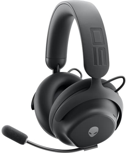 Alienware Pro Wireless Gaming Headset - Headset - full size - Bluetooth / 2.4 GHz radio frequency - wireless, wired - active noise cancelling - USB - Dark Side of the Moon