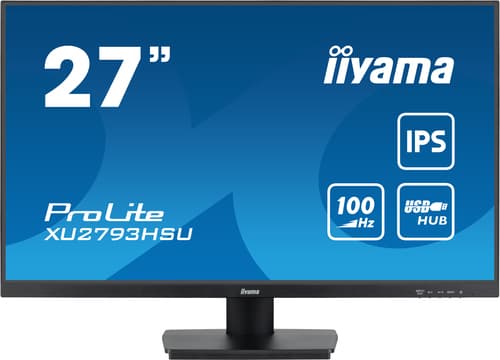 iiyama ProLite XU2793HSU-B6 - LED monitor - 27" - 1920 x 1080 Full HD (1080p) @ 100 Hz - IPS - 250 cd/m� - 1000:1 - 1 ms - HDMI, DisplayPort - speakers - matte black