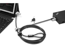 Kensington NanoSaver Twin Head Nano/MS 2.0 MasterKey - Security cable lock - black - 2.4 m