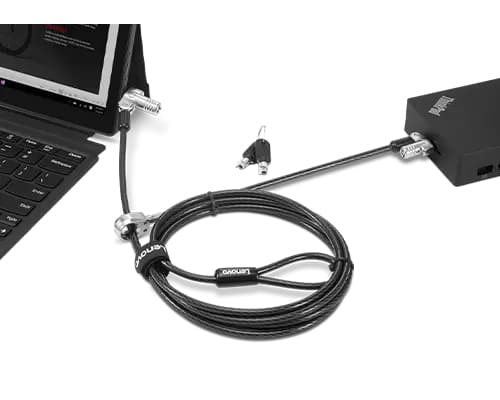 Kensington NanoSaver Twin Head Nano/MS 2.0 MasterKey - Security cable lock - black - 2.4 m — view 1