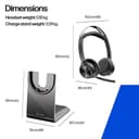 Poly Voyager Focus 2 - Headset - on-ear - Bluetooth - wireless - active noise cancelling - USB-C via Bluetooth adapter - black - Zoom Certified, Certified for Microsoft Teams thumbnail 3