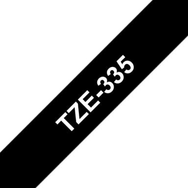 Brother TZe-335 - Standard adhesive - white on black - Roll (1.2 cm x 8 m) 1 cassette(s) laminated tape - for Brother PT-D210, D600, H110, P-Touch PT-1005, 1880, E310, E800, P-Touch Cube Plus PT-P710