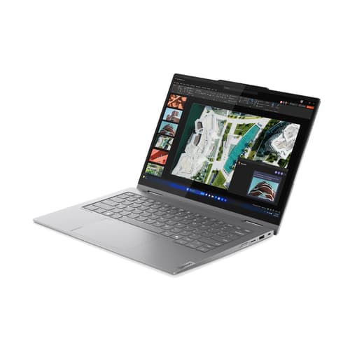 Lenovo ThinkBook 14 G4 21MX - Flip design - Intel Core Ultra 7 - 155U / up to 4.8 GHz - Win 11 Pro - Intel Graphics - 16 GB RAM - 512 GB SSD NVMe - 14" IPS touchscreen 1920 x 1200 - Wi-Fi 6E, Bluetooth - dual tone luna grey - kbd: UK - with 1 Year Lenovo Premier Support — view 4