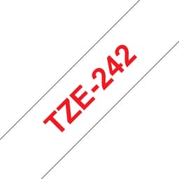 Brother TZe-242 - Standard adhesive - red on white - Roll (1.8 cm x 8 m) 1 cassette(s) laminated tape - for Brother PT-D600, P-Touch PT-1880, D450, D800, E310, E550, E800, P900, P950
