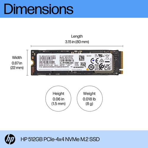 HP 512GB PCIE NVME SSD — view 4