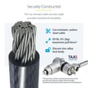 StarTech.com 25-Pack Universal Laptop Lock 6.6ft, Keyed Alike Locking Cable, Security Cable, Compatible w/Noble Wedge/Nano/K-Slot, Anti-Theft Cut-Resistant Cable - TAA - Security cable lock - silver, black - 2 m - TAA Compliant (pack of 25) thumbnail 18
