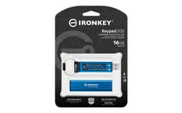 16GB IronKey Keypad 200, FIPS 140-3 Lvl 3 AES-256 Hardware Encrypted