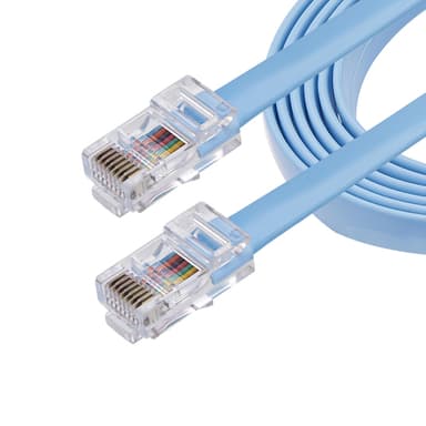 StarTech.com Cisco Console Rollover Cable - RJ45 Ethernet - Network cable - RJ-45 (M) to RJ-45 (M) - 6 ft - molded, flat - blue - ROLLOVERMM6 - Network cable - RJ-45 (M) to RJ-45 (M) - 1.8 m - molded, flat - blue