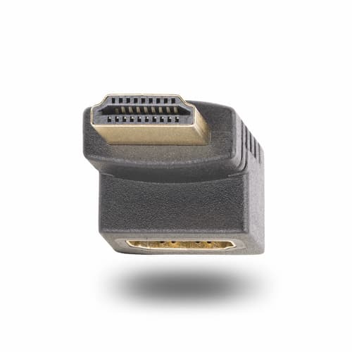 StarTech.com Down Angle HDMI 2.0 Adapter, 90-Degree HDMI Port Saver, M/F - High Speed - HDMI adapter - HDMI male to HDMI female up-angled - black - 4K60Hz support, bi-directional, passive