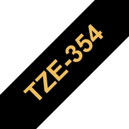 Brother TZe-354 - Self-adhesive - gold on black - Roll (2.4 cm x 8 m) 1 cassette(s) laminated tape - for Brother PT-P950, P-Touch Cube PT-P910, P-Touch Cube Plus PT-P710, P-Touch Cube Pro PT-P910