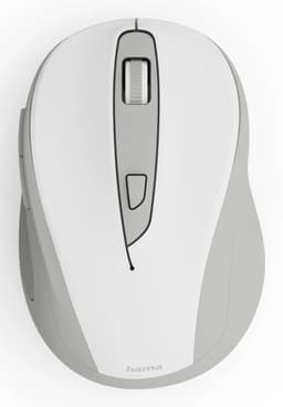 Hama WM-400 Wireless Mouse, Ergonomic, Optical, 6-Button, No Noise, White