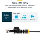 StarTech.com - Patch cable - RJ-45 (M) to RJ-45 (M) - 3.6 mm - UTP - CAT 5/5e/6 - IEEE 802.3bt - halogen-free, snagless, straight - black thumbnail 9