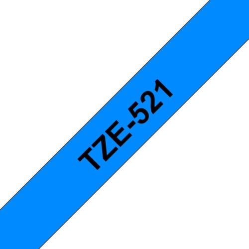 Brother TZe-521 - Black on blue - Roll (0.9 cm x 8 m) 1 cassette(s) laminated tape - for Brother PT-D210, D600, H110, H200, P-Touch PT-1005, E310, H107, P-Touch Cube Plus PT-P710