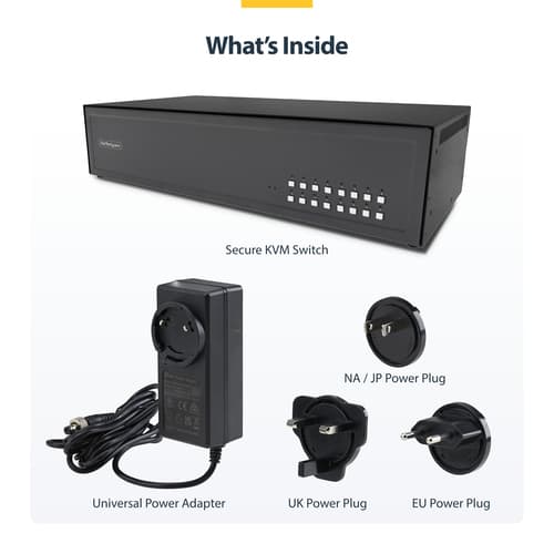 StarTech.com - KVM switch - secure - 16 x KVM port(s) - 1 local user - desktop — view 10