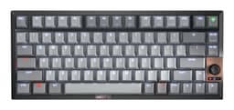 CHERRY KW 300 MX - Keyboard - 75% - compact - backlit - wireless - Bluetooth 5.2, USB-C - QWERTY - US - key switch: CHERRY MX2A Silent Red - black