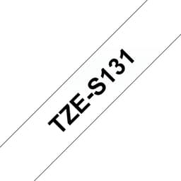 Brother TZe-S131 - Extra strength adhesive - black on clear - Roll (1.2 cm x 8 m) 1 cassette(s) laminated tape - for Brother PT-D210, D600, H110, P-Touch PT-1005, 1880, E310, E800, P-Touch Cube Plus PT-P710
