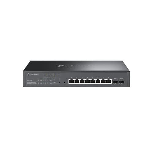 TP-Link JetStream TL-SG2210MP V4 - Switch - smart - 8 x 10/100/1000 (PoE+) + 2 x SFP - rack-mountable, desktop - PoE+ (150 W) — view 1