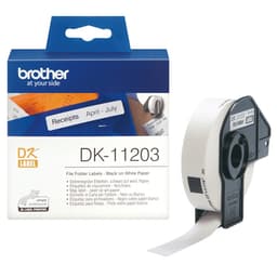 Brother DK-11203 - Black on white - 17 x 87 mm 300 label(s) (1 roll(s) x 300 file folder labels - for Brother QL-1050, 1060, 1110, 500, 550, 560, 570, 580, 600, 650, 700, 710, 720, 820