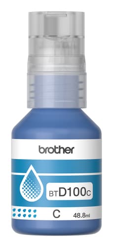 Brother BTD100C - 48.8 ml - high capacity - cyan - original - hanging box - ink refill - for Brother DCP-T530DW, DCP-T730DW, MFC-T930DW — view 3