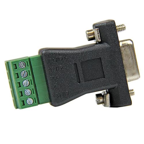 StarTech.com RS422 RS485 Serial DB9 to Terminal Block Adapter - Serial adapter - 5 pin terminal block to DB-9 (M) - black - DB92422 - Serial adapter - 5 pin terminal block to DB-9 (M) - black - for P/N: PCI2S232485I, PCI2S4851050 — view 6