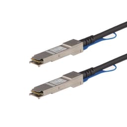 StarTech.com MSA Uncoded Compatible 1m 40G QSFP+ to QSFP+ Direct Attach Breakout Cable Twinax, 40 GbE QSFP+ Copper DAC 40 Gbps Low Power Passive Transceiver Module DAC, 40GE QSFP+ Cable - Lifetime Warranty (QSFP40GPC1M) - 40GBase direct attach cable - QSFP+ latched to QSFP+ latched - 1 m - twinaxial - SFF-8436 - passive - black