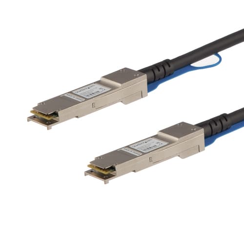 StarTech.com Cisco QSFP-H40G-CU0-5M Compatible 0.5m 40G QSFP+ to QSFP+ DAC Twinax, 40G QSFP+ Copper DAC 40 Gbps Low Power Passive Transceiver Module DAC, Cisco Firepower C9200, 40GE Cable - Lifetime Warranty (QSFPH40GCU05) - 40GBase direct attach cable - QSFP+ latched to QSFP+ latched - 50 cm - twinaxial - SFF-8436 - passive - black