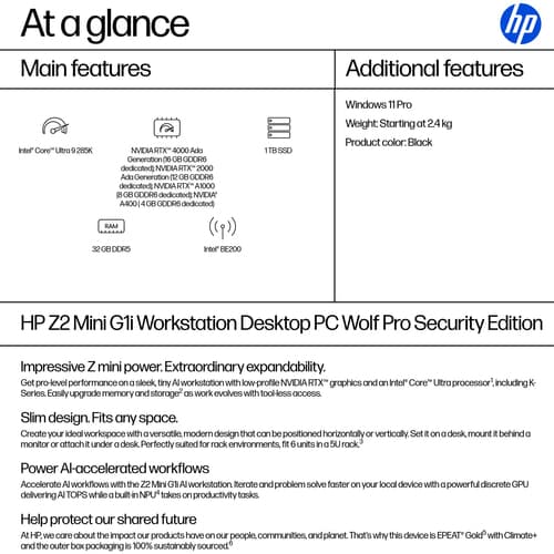 HP Z2 MINI G1I U9-285K 32/1TB W11P — view 4
