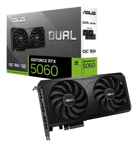 ASUS Dual EVO - OC Edition - graphics card - GeForce RTX 5060 - 8 GB GDDR7 - PCI Express 5.0 - 3 x DisplayPort, HDMI — view 15