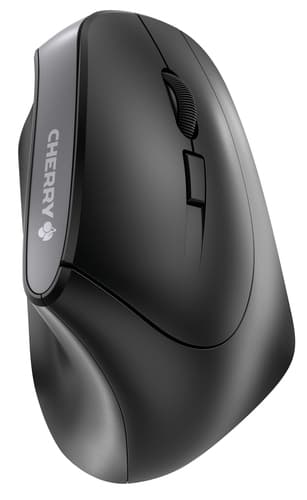 CHERRY MW 4500 - Vertical mouse - ergonomic - right-handed - optical - 6 buttons - wireless - 2.4 GHz - USB wireless receiver - black