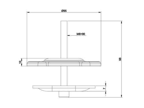 *Non Cancellable/Non Returnable (NCNR)* DESK OFFICELINE GROMMET BASE WH — view 3