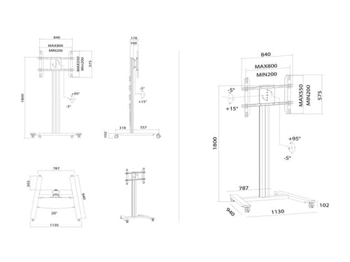 *Non Cancellable/Non Returnable (NCNR)* DISPLAY STAND 180 HD SINGLE SILVER — view 17
