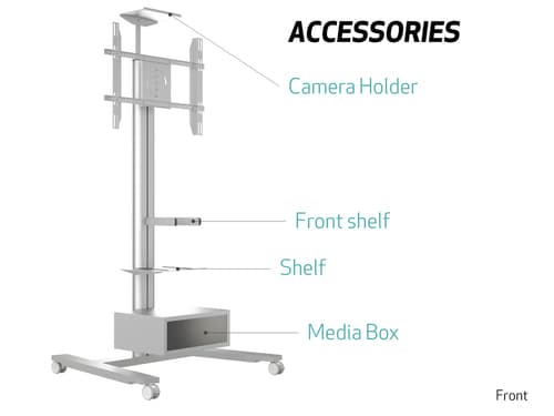 *Non Cancellable/Non Returnable (NCNR)* DISPLAY STAND 180 HD SINGLE SILVER — view 7