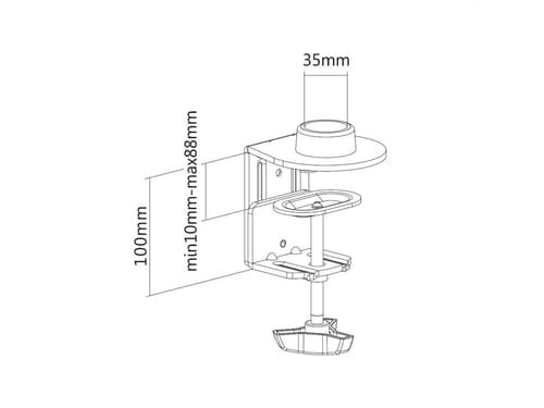 *Non Cancellable/Non Returnable (NCNR)* CLAMP FOR M BASIC DESK — view 3