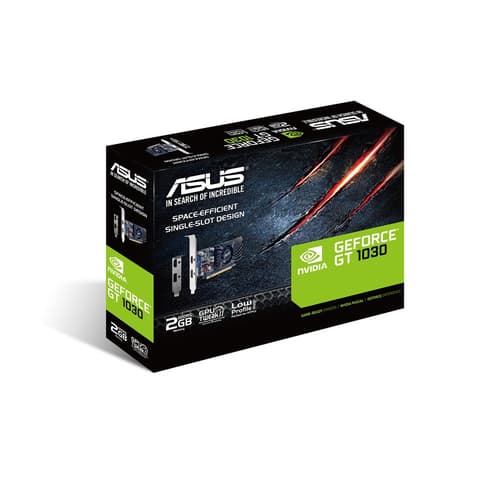 ASUS GT1030-2G-BRK - Graphics card - GF GT 1030 - 2 GB GDDR5 - PCIe 3.0 low profile - HDMI, DisplayPort — view 6