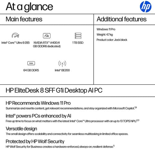 HP ED8 SFF G1I U9-285 64/1TB W11P — view 4