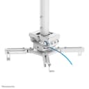 Neomounts CL25-550WH1 - Mounting kit (ceiling mount) - full-motion - for projector - easy-install, height 74.5 - 114.5 cm - steel - white thumbnail 9