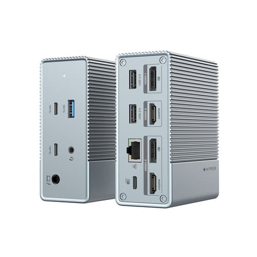 Hyper HyperDrive GEN2 - Docking station - USB-C - 2 x HDMI, 2 x DP - 1GbE
