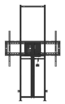 Motorized height adjustable wall mounted stand with 65 cm height adjustment and anti -collision for 55"-86" displays. Max loading 75kg,  Black