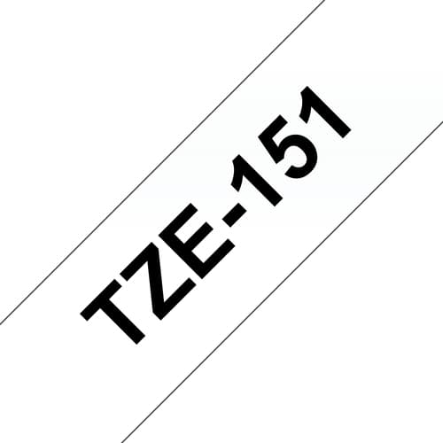 Brother TZe-151 - Self-adhesive - black on clear - Roll (2.4 cm x 8 m) 1 cassette(s) laminated tape - for Brother PT-P950, P-Touch Cube PT-P910, P-Touch Cube Plus PT-P710, P-Touch Cube Pro PT-P910