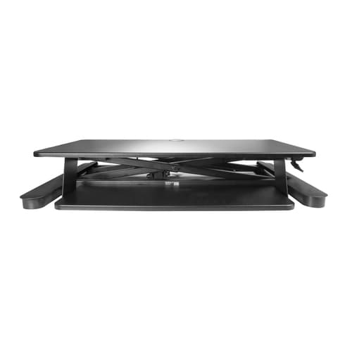 StarTech.com Sit Stand Desk Converter with Keyboard Tray, Large 35" x 21" Surface, Height Adjustable Ergonomic Desktop/Tabletop Standing Workstation Desk, Holds 2 Monitors, Pre-Assembled — view 5