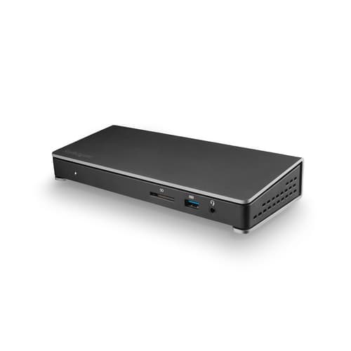 StarTech.com Thunderbolt 3 Dock, Dual Monitor 4K 60Hz TB3 Laptop Docking Station with DisplayPort, 85W Power Delivery Charging, 6-Port USB 3.0 Hub, SD 4.0 Reader, GbE, Audio, Windows & Mac - 85W PD TB3 Dock (TB3DOCK2DPPU) - Docking station - Thunderbolt 3 - DP - 1GbE - 180 Watt