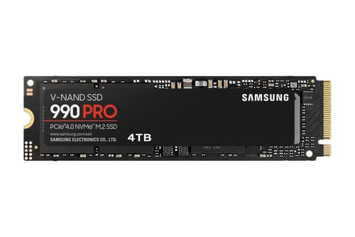 Samsung 990 PRO MZ-V9P4T0BW - SSD - encrypted - 4 TB - internal - M.2 2280 - PCIe 4.0 x4 (NVMe) - 256-bit AES - TCG Opal Encryption